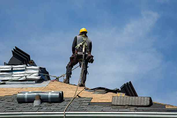 Professional Gutter Installation technician working in Pottersdale, PA